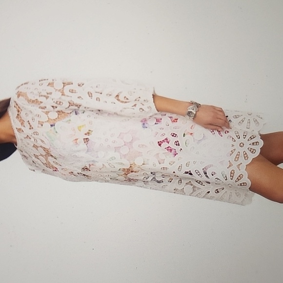 JOHNNY WAS LISETTA LACE MINI DRESS SIZE M - Picture 2 of 6